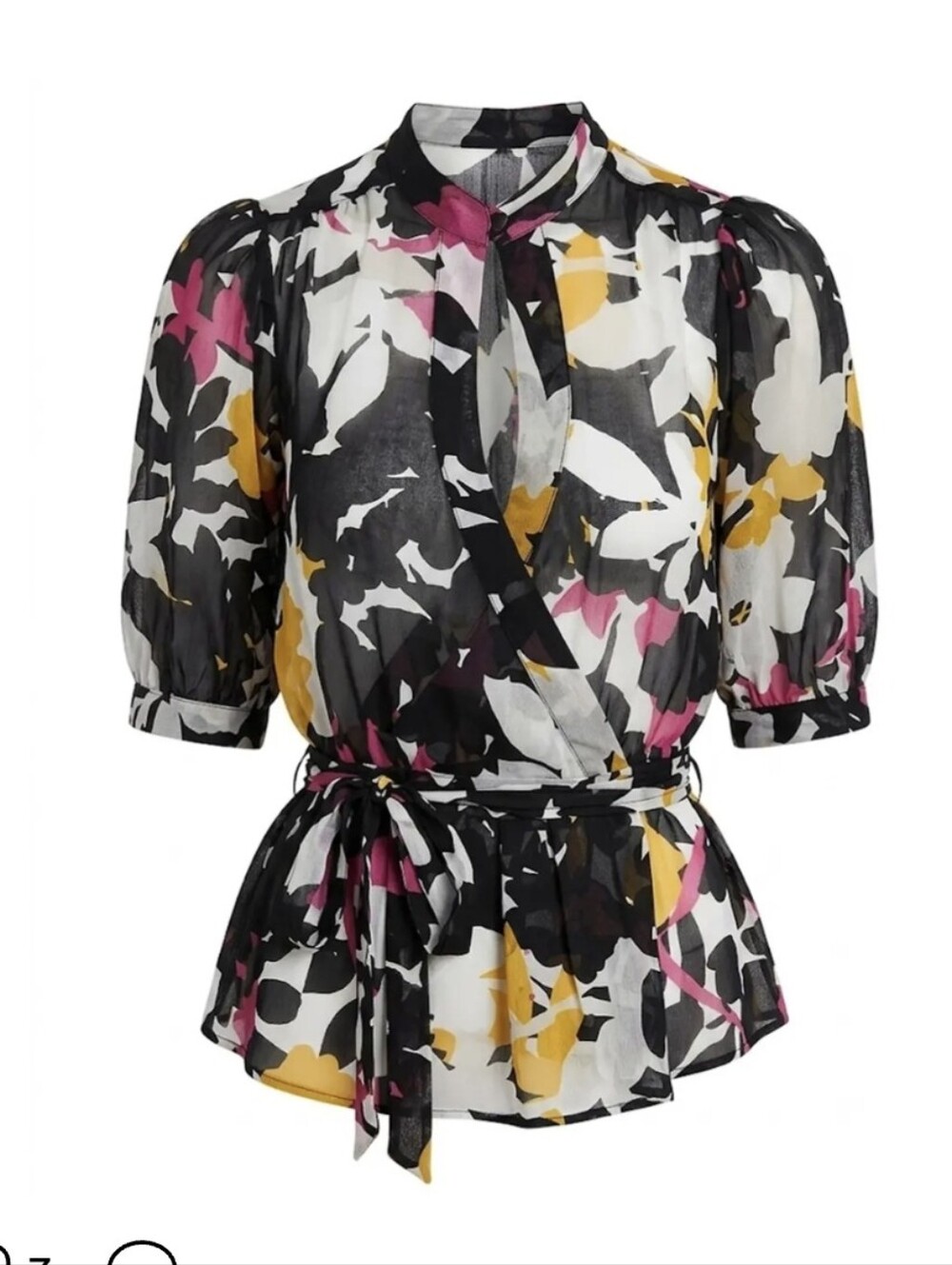 Diane Von Furestenberg Silk Wrap Top 10
